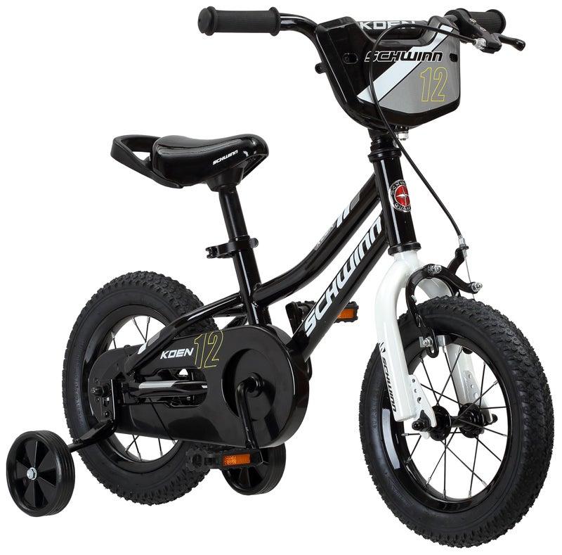 SCHWINN دراجة شوان إلم وكوين أو دراجة توازن، 12-18 بوصة للأطفال من عمر 2-13 سنة، أسود، أزرق، أحمر، تركوازي، وردي أو بنفسجي، تصميم ذكي مريح، مقعد قابل للتعديل ينمو مع الطفل، دراجة تدريب - Image 1